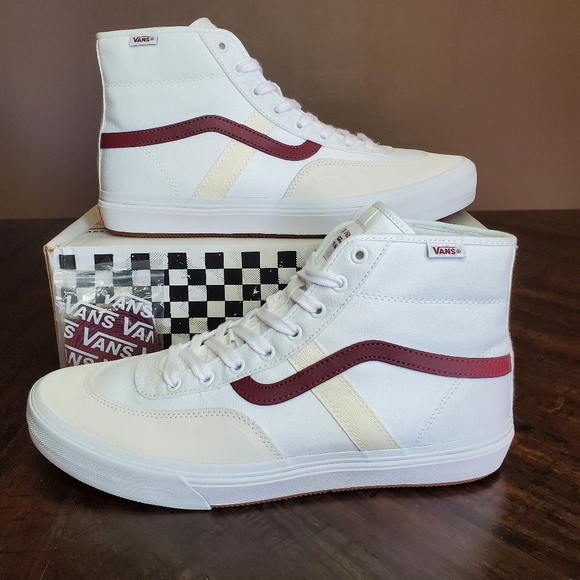 Vans Crockett High White/Red Men Size 13